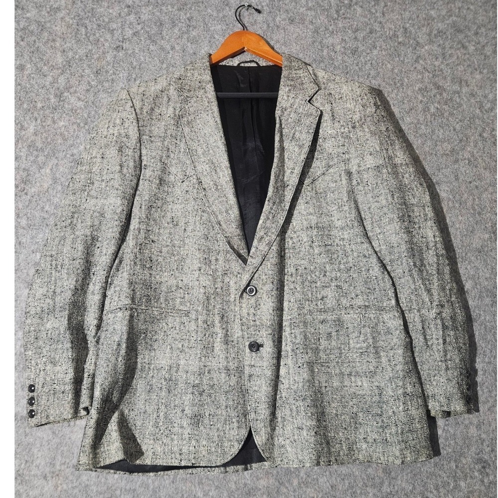 Circle S Dallas Texas USA Men's Western Gray Blazer Jacket Size 46R